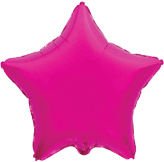 FM 32" звезда Фуксия (Малиновое) без рисунка фольгированный шар