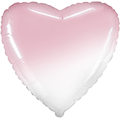 FM 32" сердце Градиент Розовый без рисунка фольгированный шар