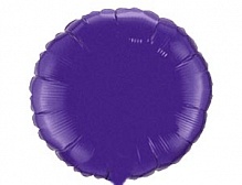 FM 9" круг Фиолетовый МИНИ без рисунка фольгированный шар