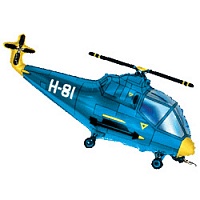 FM фигура большая 901667 Вертолет 22/38* Фольга синий