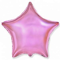 FM 18" звезда Светло-розовый Металик без рисунка фольгированный шар