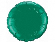 FM 18" круг Зеленый без рисунка фольгированный шар