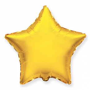 FM 18" звезда Золото без рисунка фольгированный шар