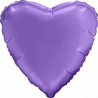 Agura сердце 19'/ сатин (мистик)-пурпурный 758205 Фольга
