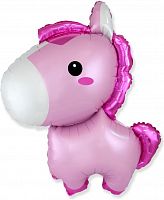 FM фигура 902857 Маленькая лошадка Розовая МИНИ 14" фольгированный шар 
